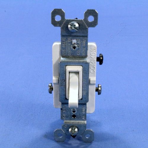 Pass &amp; seymour white residential toggle wall light switch 3-way 15a bulk 663-wgu for sale