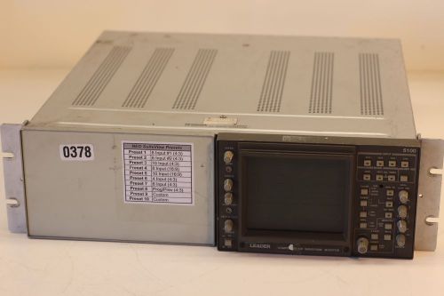Leader component hd waveform monitor lv5100 w/leader lr-2400a-1-02 dual rack mou for sale
