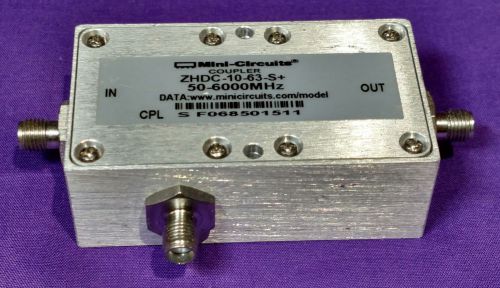 Coax Directional Coupler 50 Ohms   ZHDC - 10 - 63 - S + 50 - 6000 MHz