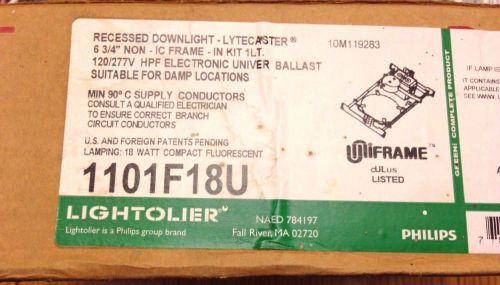 LIGHTOLIER 1101F18U RECESSED LIGHTING FRAME, 6-3/4&#034;, 120/277 VAC (NEW IN BOX)