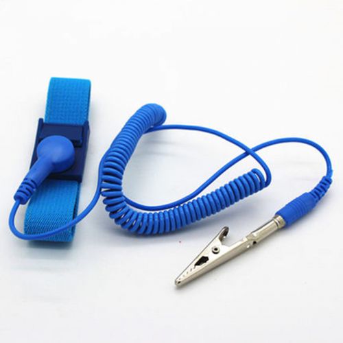 ESD Anti-Static Antistatic Adjustable Wrist Strap Band Grounding Components-Blue