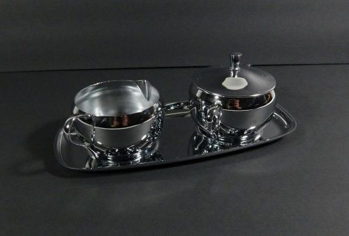 Stainless Steel Milk and Sugar Cup Coffee Condiments Set