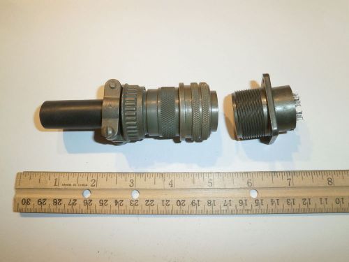 NEW - MS3106A 20-14S (SR) with Bushing  and MS3102A 20-14P - 5 Pin Mating Pair