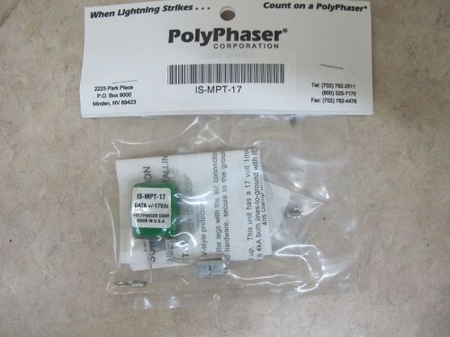 Polyphaser IS-MPT-17 Impulse Suppressor Data +/- 17 VDC Surge Arrestor