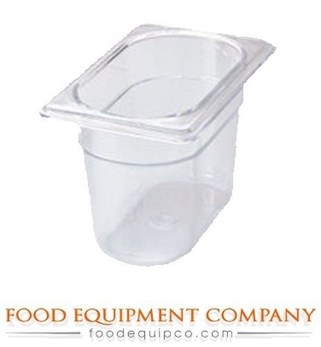 Rubbermaid FG101P00CLR Plastic Food Pan Cold Food Pan 1/9 size 7/8 qt. -...
