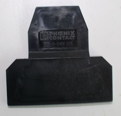 Phoenix contact  black terminal block end cover plate d-ukk3/5  nnb for sale
