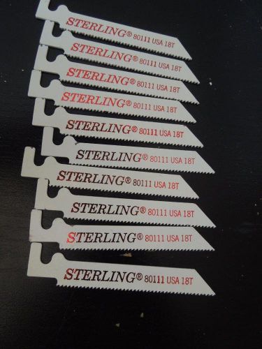 Set of 10 Jig Sterling Blade Industrial Bayonet Shank Sabre 80111 USA 18T