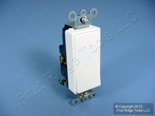Leviton White COMMERCIAL Single Pole Decora Rocker Wall Light Switch 15A 5691-2W