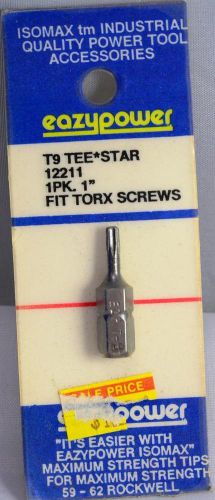 Eazypower tools t9 tee star insert 1&#034; screw driver bit torx 12211 for sale
