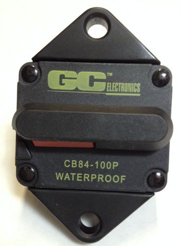 Gc electronics 184100p/cb84-100p water resistant 100 amp 42vdc boat breaker for sale