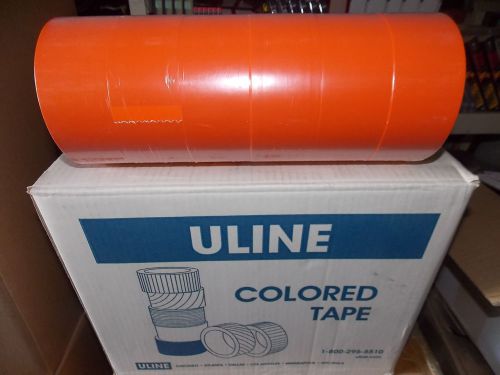 6 rolls of Orange color coded tape - 2&#034; x 110 yds Uline # 5-37570 2.2 mil