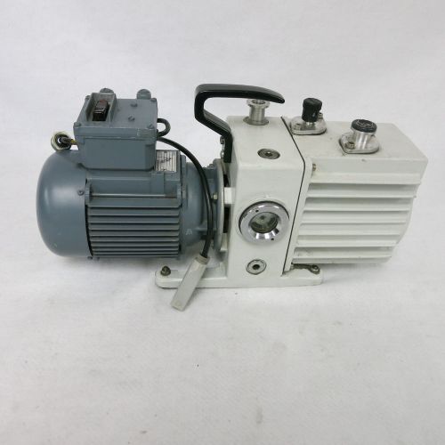 Leybold heraeus trivac d4a/ ws dual stage rotary vane vacuum pump w/.25 kw motor for sale