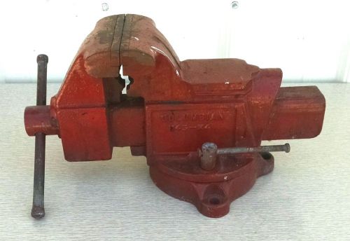 Vintage columbian 5&#034; bench vise d45 m4 with swivel base for sale