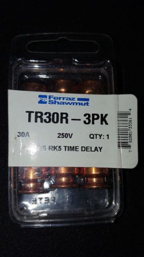 3 nib ferraz shawmut tr30r rk5 time delay fuses 30a 250v dual element free ship for sale