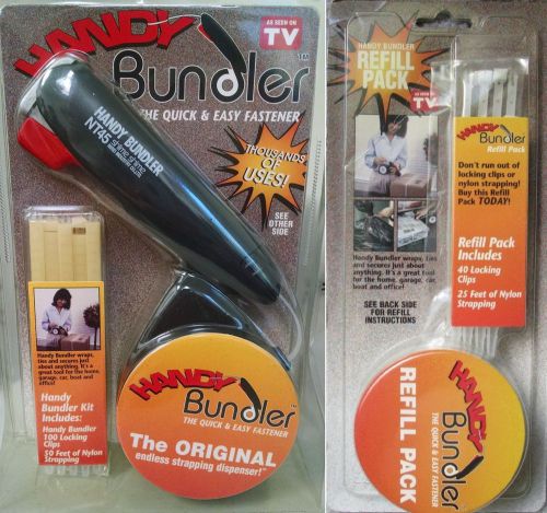 Handy bundler &amp; one refill as seen on tv cable tie locking clips for sale
