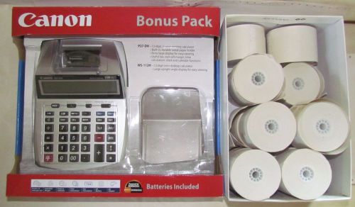 NEW Canon P27-DH 12 Digit Mini Desktop Printing Calculator PLUS 14 rolls paper