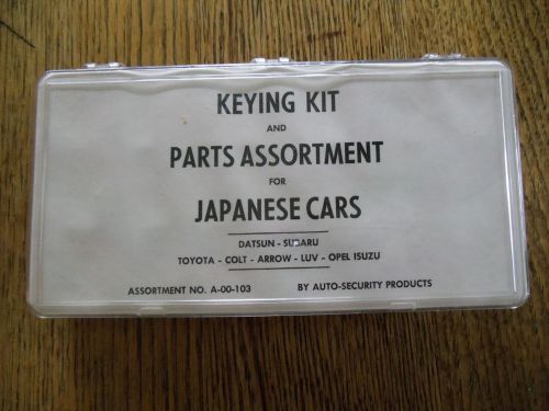 VINTAGE KEYING KIT FOR JAPANESE CARS, DATSON SUBARU TOYOTA COLT ASP NO. A-00-103