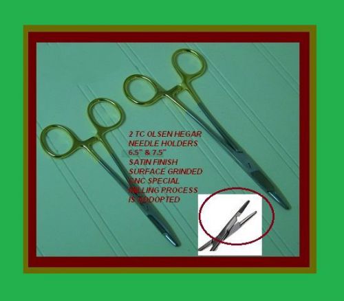 6.5&#034; 16cm  TC Olsen Hegar Needle Holder  Scissors Tungsten Carbide  Germany SS