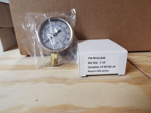 2.5 inch 0-200 psi/bar pressure gauge for sale
