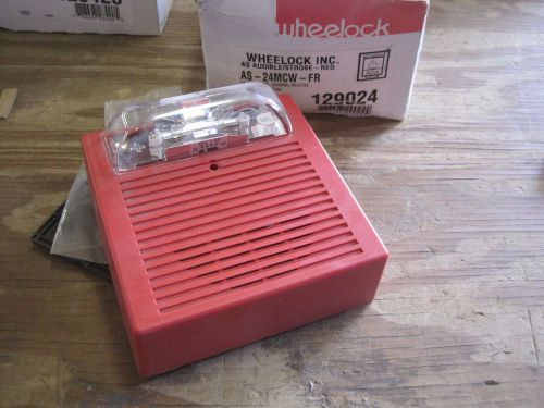 Wheelock as-24mcw-fr as audible strobe fire safety device 15/30/75/110cd new js for sale