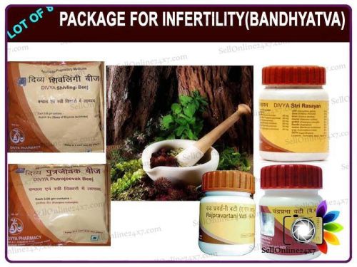 Package of swami ramdev divya herbal products-for infertility (bandhyatva) for sale