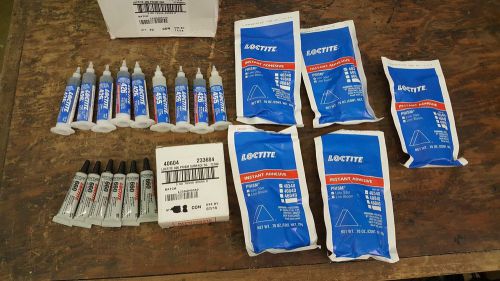 HUGE LOT OF VARIOUS LOCTITE 40340, 660, 426, INSTANT ADHESIVE VARIOUS TYPES L@@K