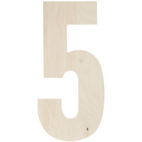 &#034;Baltic Birch Collegiate Font Letters &amp; Numbers 13.5&#034;&#034;-5, Set Of 6&#034;