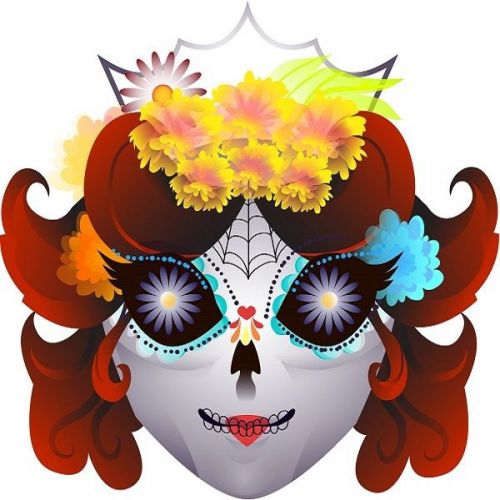 30 Custom Red Mystical Skull Personalized Address Labels