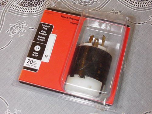 Pass &amp; Seymour L520PCCV3 TurnLok Plug 20 Amps 125 Volts 2 Pole 3 Wire NEW IN PKG