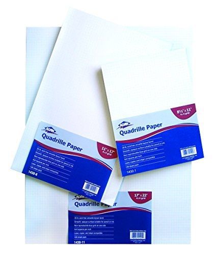 Alvin quadrille paper 8 x 8 inches grid 100-sheet pack (1430-4) for sale