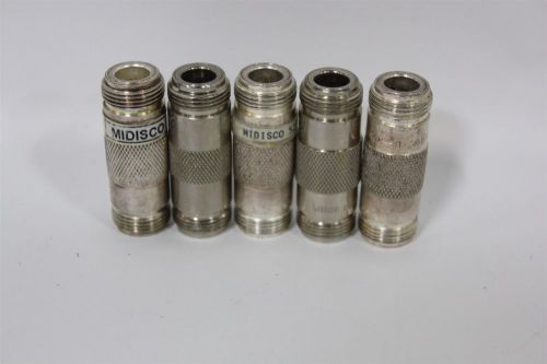 LOT OF 5 RF Coaxial Adaptors Straight Adapter N(F)-N(F) UG-29B/U MULTI BRAND