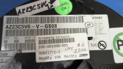 1895-pcs zener dual 5.6v vishay az23c5v6-v-gs08 23c5v6vgs08 az23c5v6vgs08 for sale