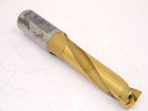 USED MITSUBISHI CARBIDE TIPPED COOLANT DRILL 3/4 (.750)