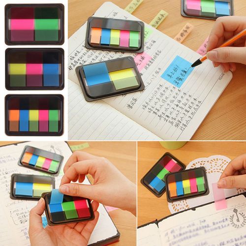 Creative Fluorescent Sticker Marker Post It Bookmark Memo Notepad Sticky Notes