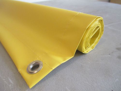 New 33&#034; x 4&#039; blank yellow 10 oz vinyl sign banner tarp, grommets, matte finish for sale