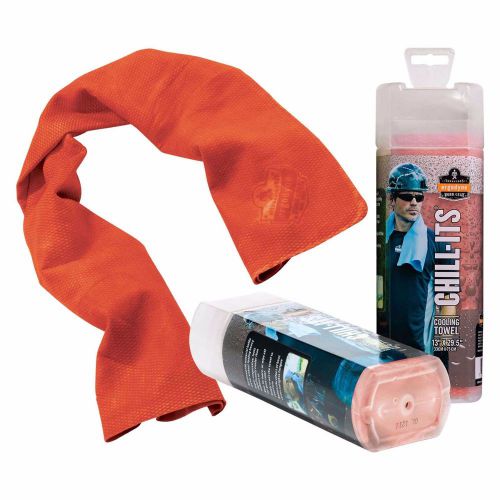 Ergodyne chill-its® 6602 evaporative cooling towel, orange 12441 for sale