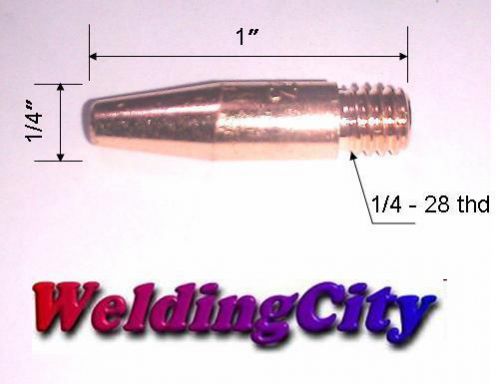 10 tapered contact tips 11t-23 for tweco mini/#1 &amp; lincoln 100l mig welding guns for sale
