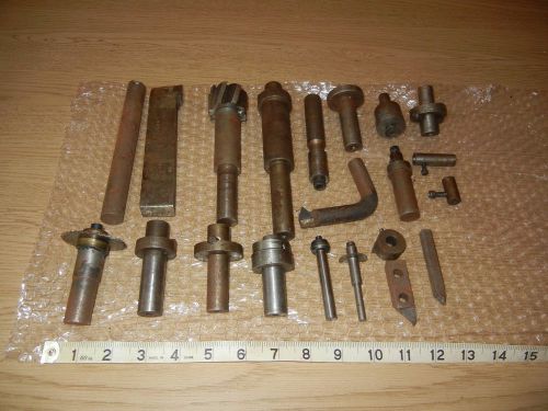 MACHINIST LATHE TOOL Holder 21 total BITS CUTTERS Shafts Cutters Variety Holders