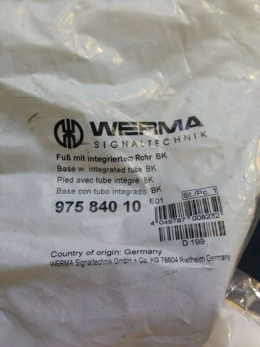 Werma 975 840 10 Base W/ Integrated Tube-  Black