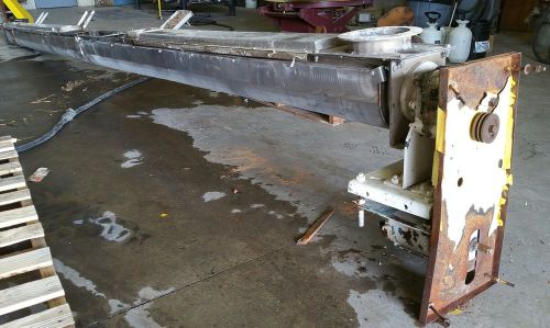 Used 6&#034; dia x 20&#039;-8&#034; long stainless steel screw conveyor w/ drive for sale