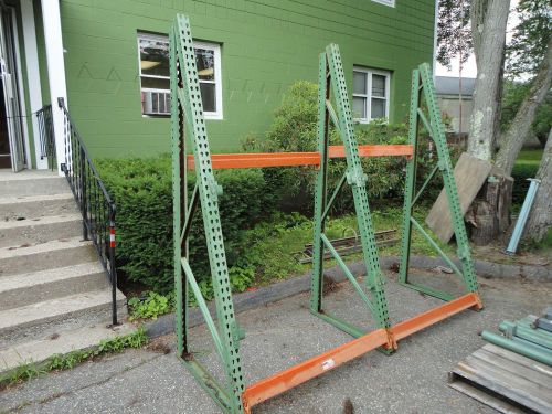 Interlake 2 section cable wire reel storage rack system for sale