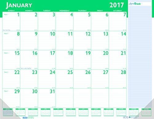 House of Doolittle 2017 Monthly Desk Pad Calendar, Express Track, 22 x 17&#034;