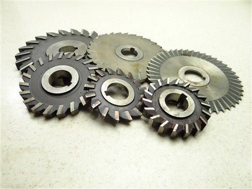 Lot of 6 heavy duty milling cutter 2-3/4 to 5-3/4&#034; w/ 1-1/4&#034; bore f&amp;d for sale