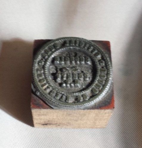 Vintage Letterpress Printing Block Board Of Elections Official Seal Suffok NY