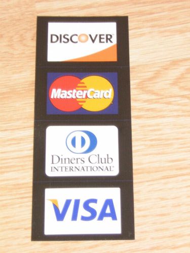 Discover  Mastercard  Diners Club International  Visa Credit Card  Decal Sticker