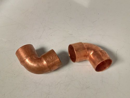2 Piece 1-1/2” x 1-1/2” Copper 90 Degree ELBOW Plumbing Fittings Mueller NOS EPC