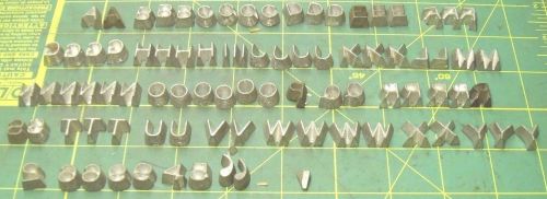 Hw knight &amp; son 3/8 reverse deep block pattern metal letter figure 88 pcs #51741 for sale