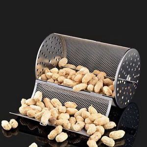 12x20.3cm Capacity Green Coffee Beans Peanut BBQ Rotisserie Roaster Drum Oven ON
