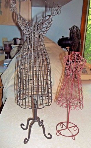 TWO MINIATURE DRESS FORMS~20&#034; AND 13&#034;~VGC