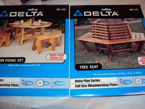 Tree Seat &amp; Octagon Picnic Set FULL SIZE WOODWORKING PLANS-80-147 155 BRAND NEW!